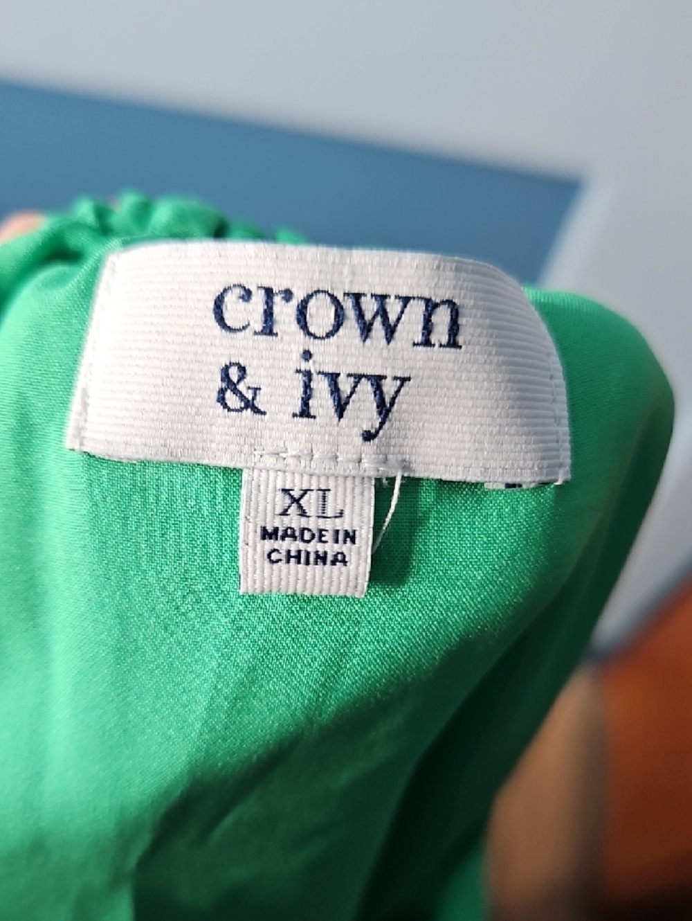 Crown & Ivy Green Embroidered Shift Dress XL - Picture 7 of 11